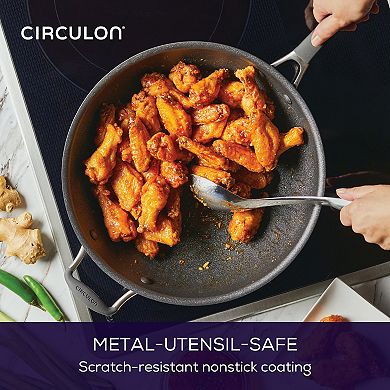 Circulon A1 Series with ScratchDefense Nonstick Induction Stir Fry Pan, Graphite