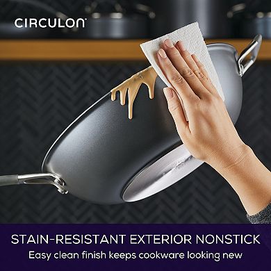 Circulon A1 Series with ScratchDefense Nonstick Induction Stir Fry Pan, Graphite