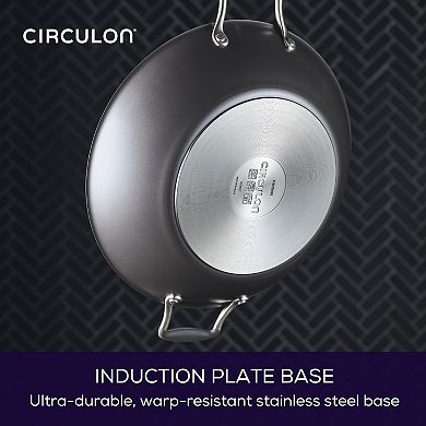 Circulon A1 Series ScratchDefense Nonstick Induction Wok with Lid, Graphite