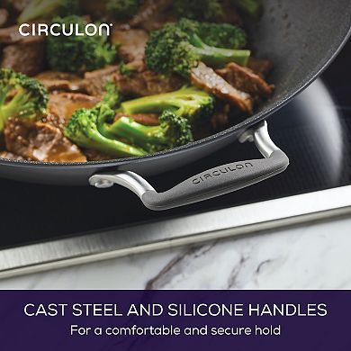 Circulon A1 Series ScratchDefense Nonstick Induction Wok with Lid, Graphite