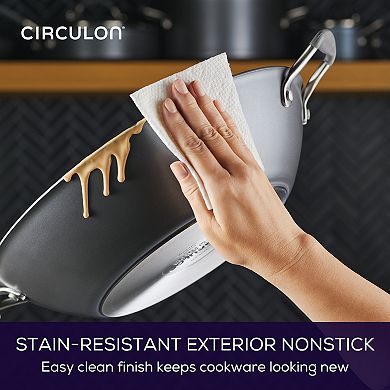 Circulon A1 Series ScratchDefense Nonstick Induction Wok with Lid, Graphite