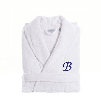 Linum Home Textiles Turkish Cotton Personalized Unisex Embroidered Terry Bathrobe
