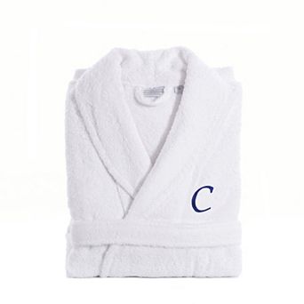 Linum Home Textiles Turkish Cotton Personalized Unisex Embroidered Terry Bathrobe