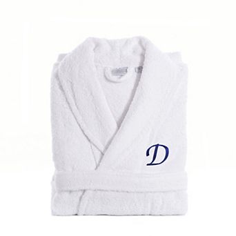 Linum Home Textiles Turkish Cotton Personalized Unisex Embroidered Terry Bathrobe