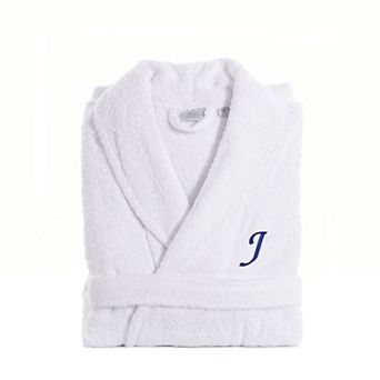 Linum Home Textiles Turkish Cotton Personalized Unisex Embroidered Terry Bathrobe