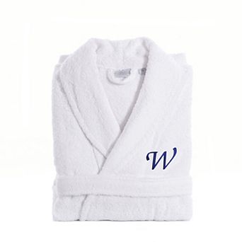 Linum Home Textiles Turkish Cotton Personalized Unisex Embroidered Terry Bathrobe