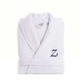 Linum Home Textiles Turkish Cotton Personalized Unisex Embroidered Terry Bathrobe