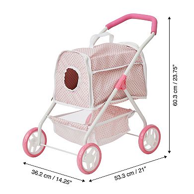 Olivia's Little World Play Folding Pet Stroller Pet Carrier