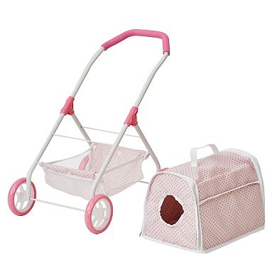 Olivia's Little World Play Folding Pet Stroller Pet Carrier