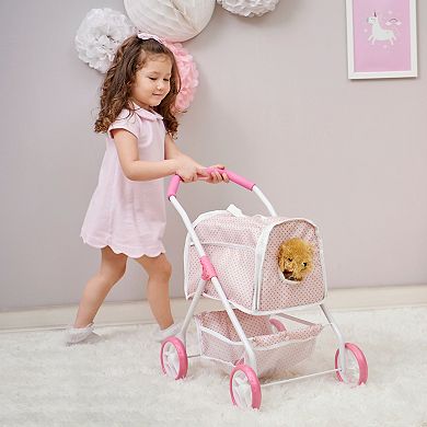 Olivia's Little World Play Folding Pet Stroller Pet Carrier