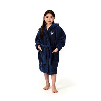 Linum Home Textiles Personalized Kids Super Plush Hooded Bathrobe