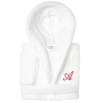Linum Home Red Letter Textiles Personalized Kids' Super Plush Hooded Bathrobe