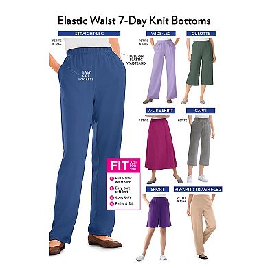Woman Within Plus Size 7-Day Knit Straight Leg Pant