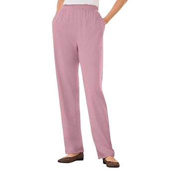 Woman Within Plus Size 7-Day Knit Straight-Leg Pull-On Pants