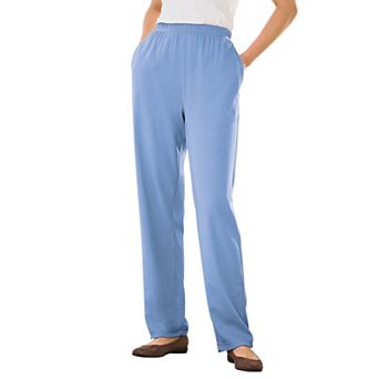 Woman Within Plus Size 7-Day Knit Straight-Leg Pull-On Pants