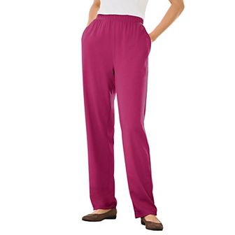 Woman Within Plus Size 7-Day Knit Straight-Leg Pull-On Pants