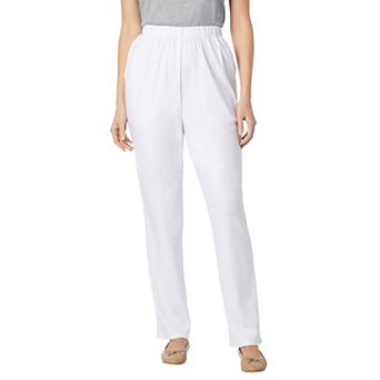 Woman Within Plus Size 7-Day Knit Straight-Leg Pull-On Pants