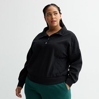Plus Size Sonoma Goods For Life® Quilted Fleece Sweatshirt