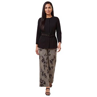 Jessica London Women's Plus Size Stretch Knit Wide Leg Pant
