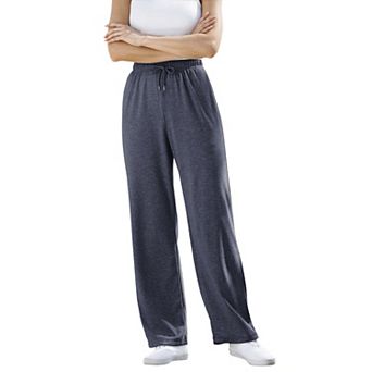 Woman Within Plus Size Petite Sport Knit Straight-Leg Pull-On Pants