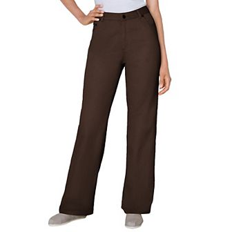 Woman Within Plus Size Perfect Relaxed All-Cotton Denim Five-Pocket Jeans