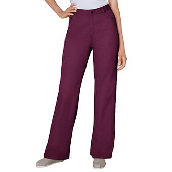 Woman Within Plus Size Perfect Relaxed All-Cotton Denim Five-Pocket Jeans
