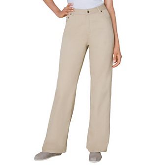 Woman Within Plus Size Perfect Relaxed All-Cotton Denim Five-Pocket Jeans
