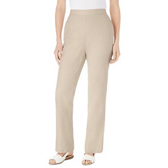 Woman Within Plus Size Straight Leg Linen Pant
