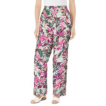 Woman Within Plus Size Straight Leg Linen Pant