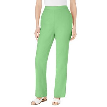 Woman Within Plus Size Straight Leg Linen Pant