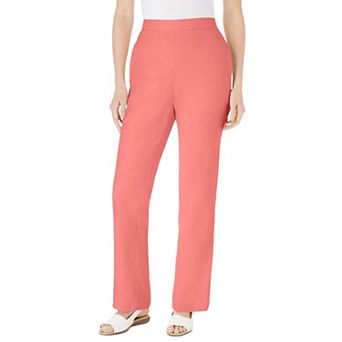 Woman Within Plus Size Straight Leg Linen Pant