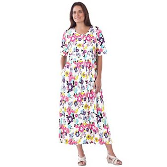 Woman Within Plus Size Petite Button-Front Essential Dress