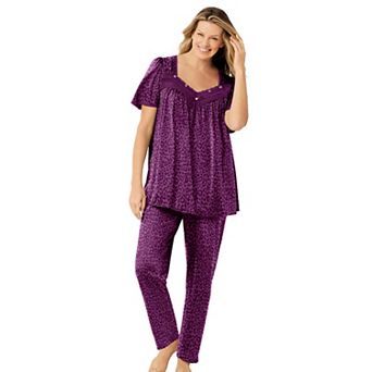 Only Necessities Plus Size Silky 2 pc PJ Set