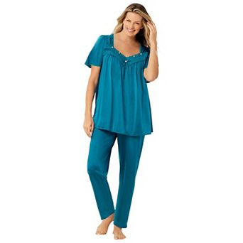 Only Necessities Plus Size Silky 2 pc PJ Set