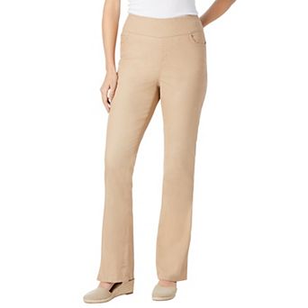 Woman Within Plus Size Pull-On Bootcut Gap-Free Stretch Denim Jeans