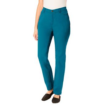 Woman Within Plus Size Perfect All-Cotton Back-Elastic Denim Jeans