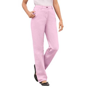 Woman Within Plus Size Perfect All-Cotton Back-Elastic Denim Jeans