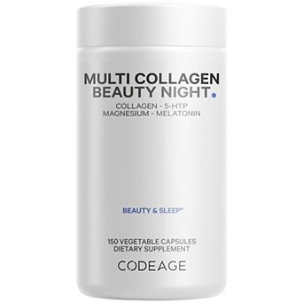 Codeage Multi Collagen + Magnesium & Melatonin Beauty Night Supplement 150 ct