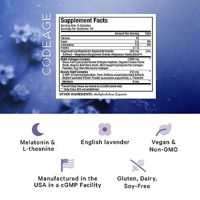 Codeage Multi Collagen + Magnesium & Melatonin Beauty Night Supplement 150 ct