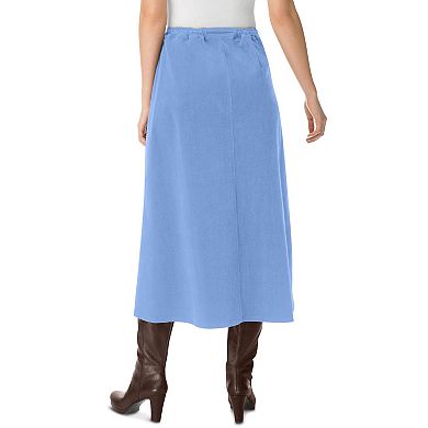 Woman Within Plus Size Corduroy Skirt