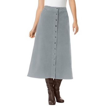 Woman Within Plus Size Corduroy Skirt