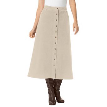 Woman Within Plus Size Corduroy Skirt
