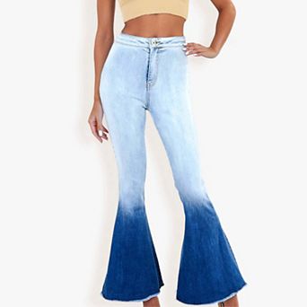 Women's Bell Bottom High Waist Denim Jeans