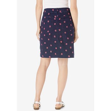 Woman Within Plus Size Adjustable Waist Chino Skort