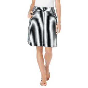 Woman Within Plus Size Adjustable Waist Chino Skort