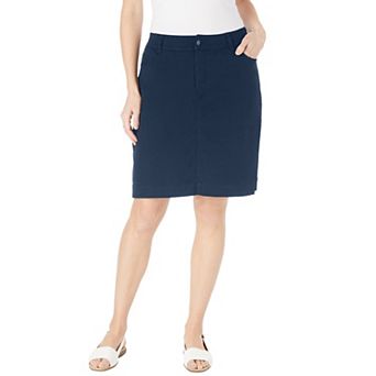 Woman Within Plus Size Adjustable Waist Chino Skort