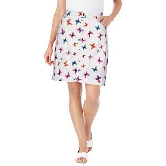 Woman Within Plus Size Adjustable Waist Chino Skort