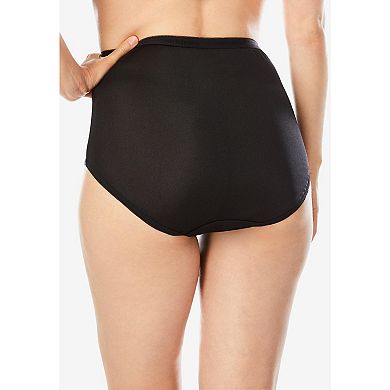Comfort Choice Plus Size Full Coverage Nylon Brief 5-Pack