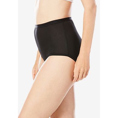 Comfort Choice Plus Size Full Coverage Nylon Brief 5-Pack