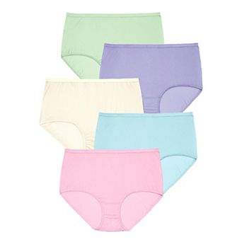 Comfort Choice Plus Size Full Coverage Nylon Brief 5-Pack
